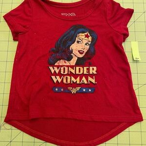 Red Wonder Woman Kids Pajama Top